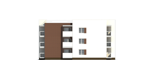 Проект многоквартирного малоэтажного жилого дома "Эрида"-Фасад 2