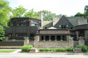 Wright's studio (1898) viewed from Chicago Avenue