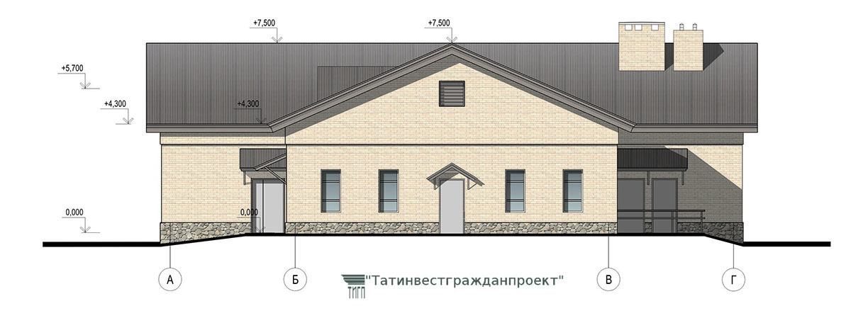 Типовой проект сельского дома культуры на 100 мест